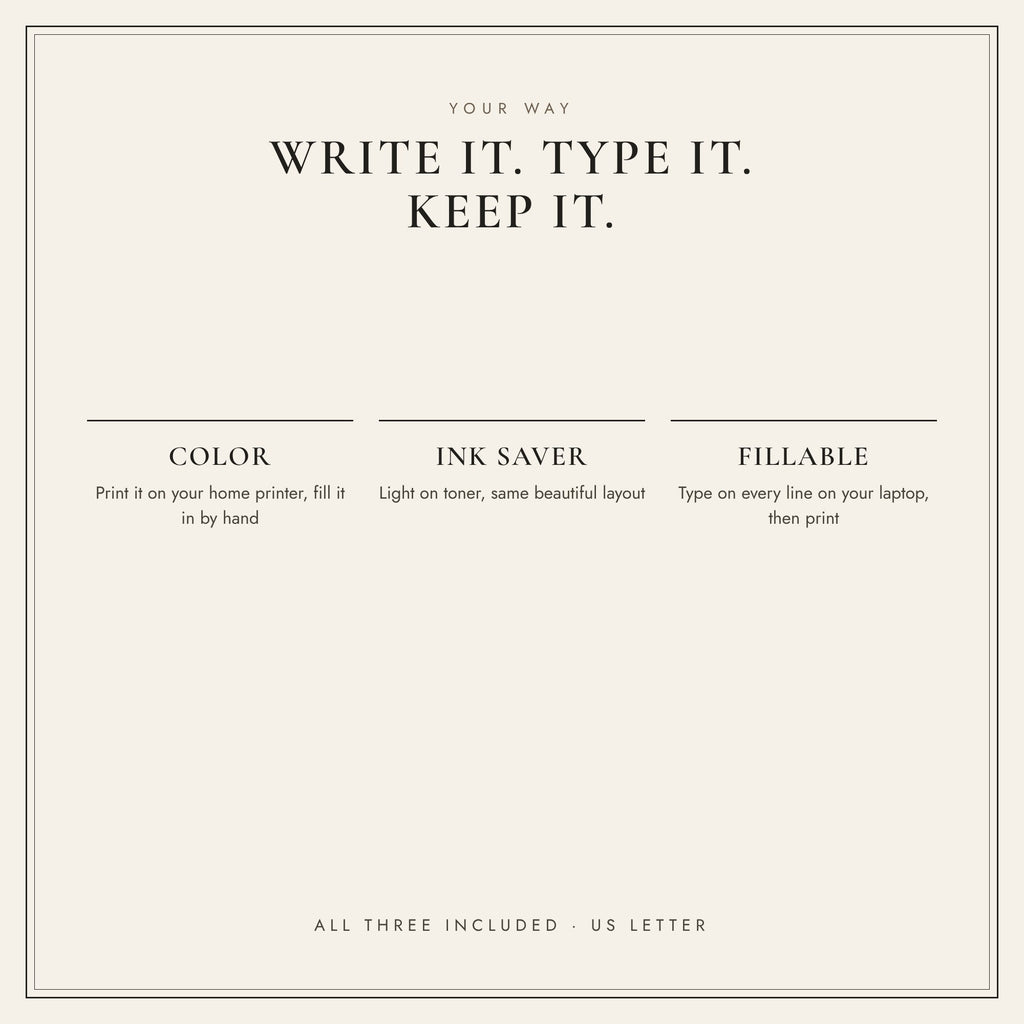 For Keeps: The Family Book (Printable)